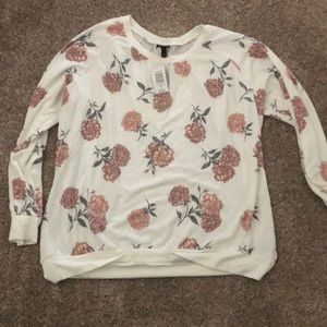 NWT soft sweatshirt with flowers